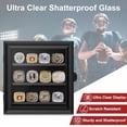 thumbnail image 4 of Championship Ring Display Case, 12 Ring Posts Baseball Ring Holder, Wall Mount Wooden Shadow Box for Multiple Championship Rings, 4 of 6