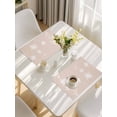 thumbnail image 5 of Pink White Floral Placemats Set of 4, Abstract Art Summer Botanical Placemats for Dining Table, Place Mats for Kitchen Tabletop, Waterproof Wipeable Dining Table Mats Set, 5 of 9