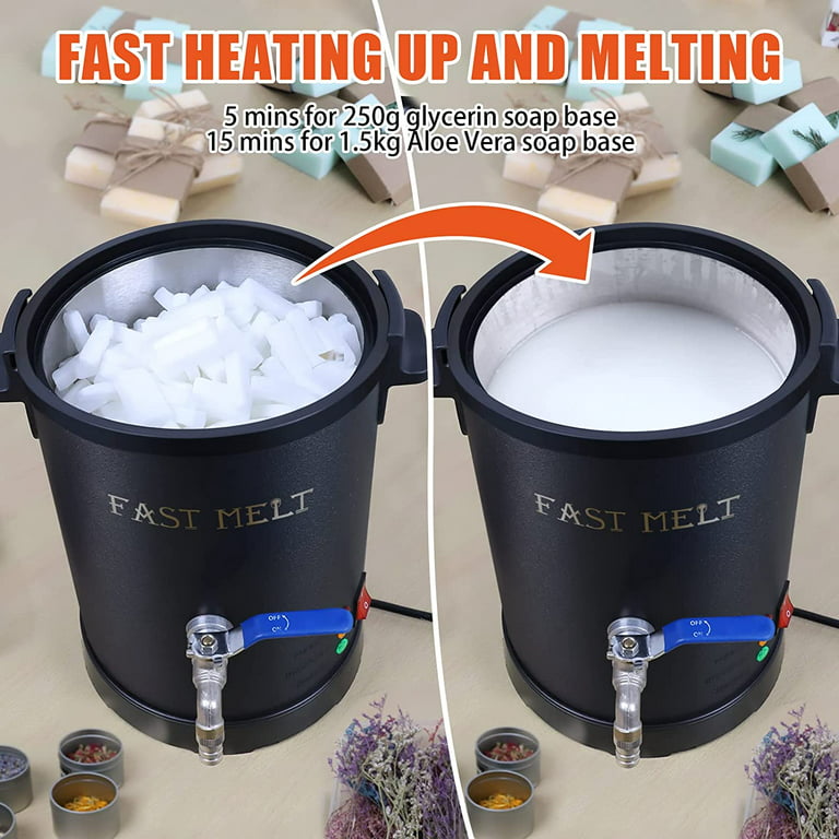 Fast METL Soap Making Kit with Electronic Hot Plate, Basic DIY Soap Making  Supplies Including 1.1 lb Glycerin Soap Base, Pouring Pot, Silicon Mold for