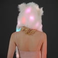 thumbnail image 6 of Visland Women Plush Hat, LED Light Up Fashion Cute Animal Ears Paw Design Soft Skin-friendly Faux Fur Winter Head Hand Warm Hood Cap with Scarf Cosplay Costume Accessory for Christmas Party, 6 of 8