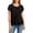 Black, variant on Women's Chiffon Loose Casual Blouse Tops,Round Neck Pleated Front Batwing Sleeve Trendy T-shirt,Hot Pink Women's S-XXXL