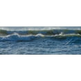 thumbnail image 2 of Miller, Anna 14x8 Gold Ornate Wood Framed with Double Matting Museum Art Print Titled - Large Waves on Rockaway Beach-Pacifica-California-USA, 2 of 4