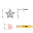 thumbnail image 2 of ANGARA Natural Diamond Star-Shaped Stud Earrings in 14K White Gold for Women (Size-2.25mm| Color-I-J| Clarity-I1-I2) | April Birthstone, Anniversary, Jewelry Gift for Women | Natural Diamond Earrings, 2 of 6