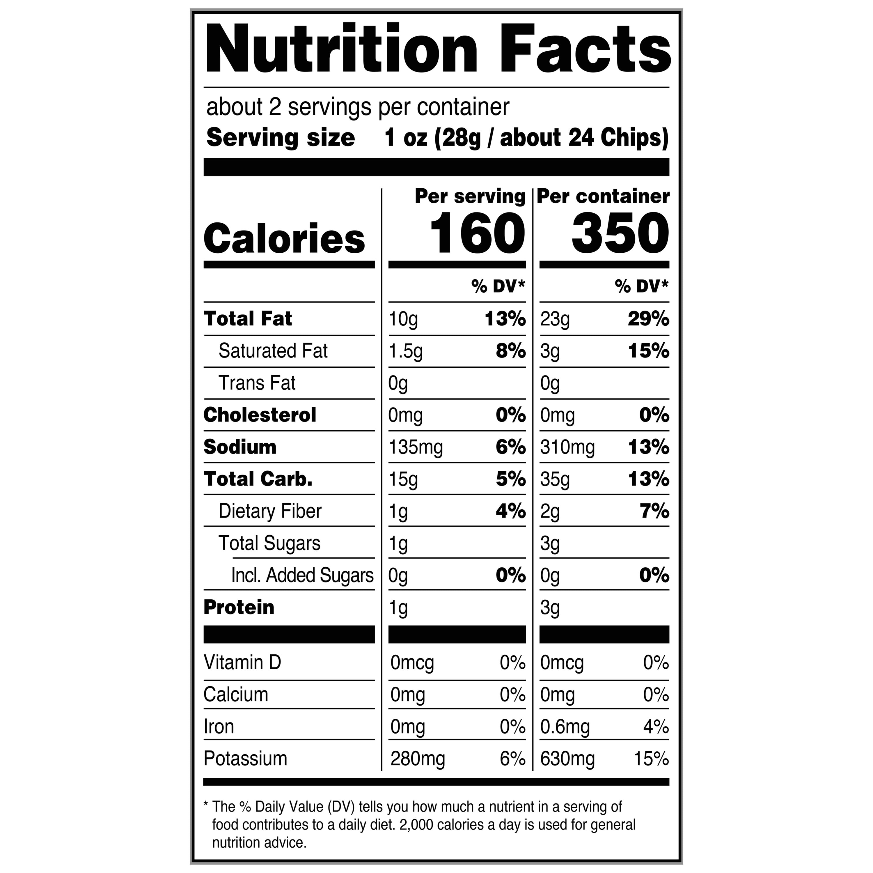 Great Value Original Potato Chips, 2.25 oz