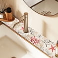 thumbnail image 2 of Yayeee Faucet Mat for Kitchen Sink 14.7" Diatomite Long Splash Guard Pad, Light Starfish, 2 Pack, 2 of 7