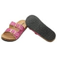 thumbnail image 4 of Roxoni Women's Gliters Comfort Flat Sandals Double Buckle Adjustable Straps Flat Slides Footbed Suede, 4 of 6