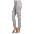 thumbnail image 3 of Miss Halladay Women's Stretch Twill Skinny Cargo Jeans Ankle Length Zip Bottom, 3 of 3