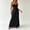 Black, variant on Bnwani Maxi Dresses,Women Dresses,Bandeau,Pleated,Side Split,Solid,Orange,S