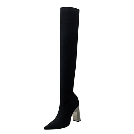 

Fashion Women s Shoes Breathable High Heels Retro Zipper Thigh Boots Womens Boots Size 11 Knee High Womens Boots Brown Heel Knee High