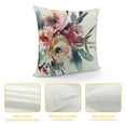 thumbnail image 4 of Leisuo Throw Pillow Covers Navy Dusk Blue Pale Pink Gray White Watercolor Floral Cushion Pillow Case Home Decor Pillowcase White, 4 of 5