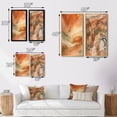 thumbnail image 4 of Designart "Cocoa Dreams Abstract in Terra Cotta II" Abstract Painting Wall Art Set Of 2 - Modern Brown Gallery Set For Office Decor, 4 of 6