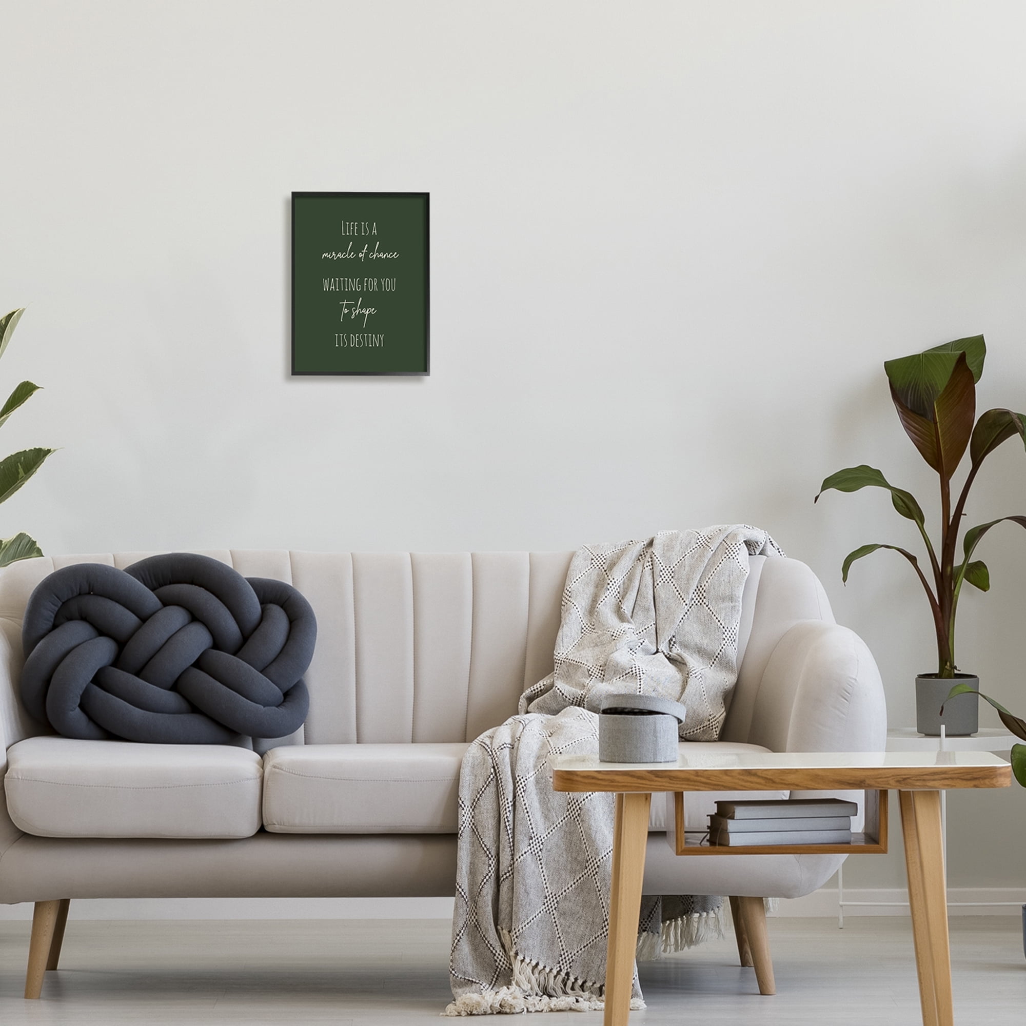 Stupell Industries Shape Life's Destiny Phrase Inspirational Painting Black Framed Art Print Wall Art, 11 x 14