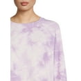 thumbnail image 4 of Time & Tru Women's Fashion Tie-Dye Raglan Sweatshirt, 4 of 5