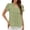 Light Green, variant on V Neck Heart Shaped Petal Sleeve Blouse Elegant Women's Top Summer T Shirts for Women
