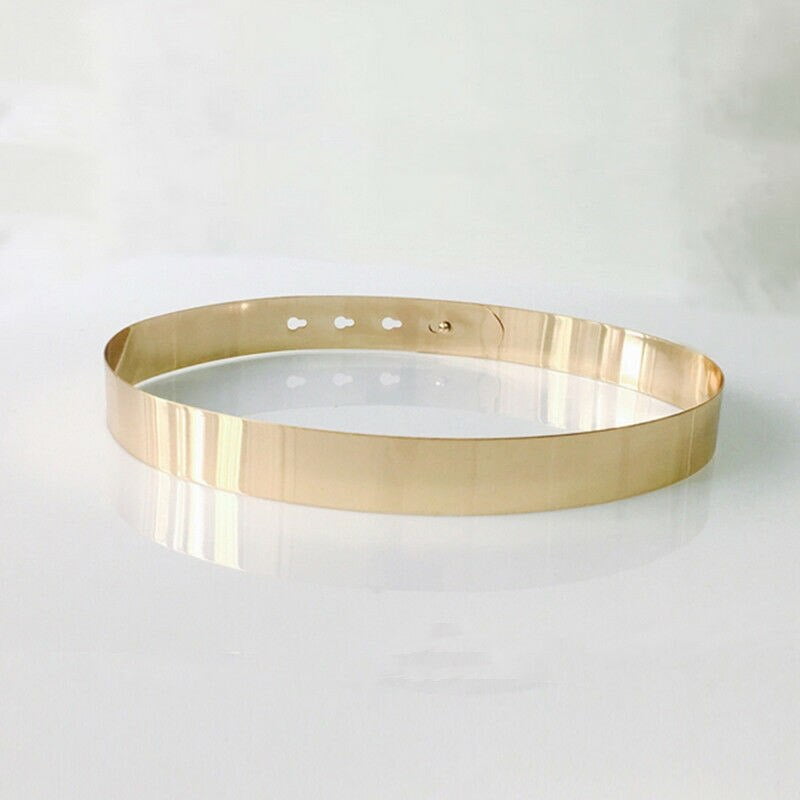Fashion Women Mirror Waistband Adjustable Metal Waist Belt Gold Silver Color Vintage Belts Walmart
