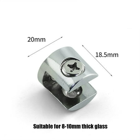 

LIKEM 10Pcs Glass Shelf Support Clamp Brackets Clip Chrome Shelves 8-12mm Clip Tool