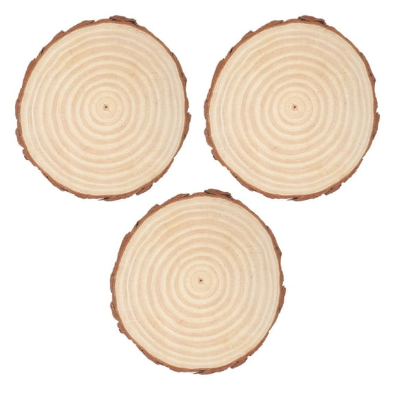 Worgeous Durable Wood Circles for DIY Crafts and Table Centerpieces 3pcs Unfinished Wood Slices for Home Decor
