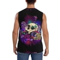 thumbnail image 4 of Easygdp Mushrooms and Skull Men's Breathable Tank Tops Sleeveless Sporty T Shirts for Basketball, Mountaineering, Bodybuilding -Medium, 4 of 8