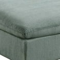 thumbnail image 3 of Joana Cocktail Ottoman- Sage Green Corduroy- Modular Square 39 Inch, 3 of 5
