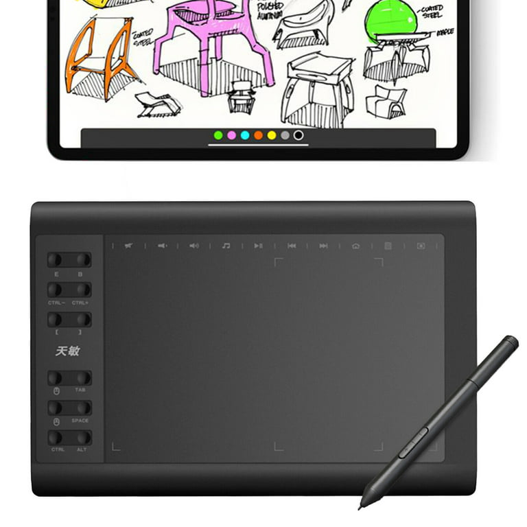 Erhvervelse ækvator Karriere Large Screen 10x6" USB Graphics Drawing Tablet Art Painting Board Digital  Table - Walmart.com