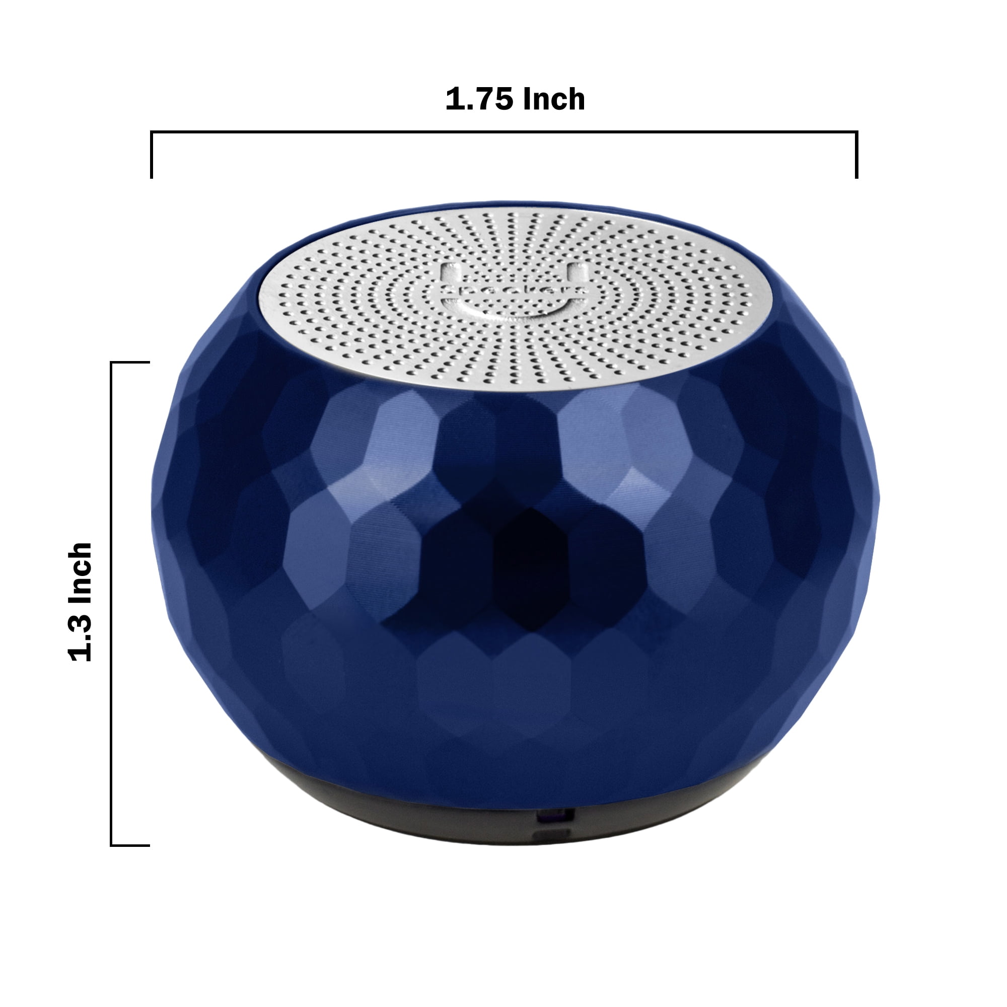 Fashionit U Speakers Mini Bluetooth Computer Speaker 2-Pack Bundle with Matching Speaker, Built-In Mic & Selfie Remote Control, for Workspace, Desktop, Laptop, Mobile, Tablet, PC - Glam Midnight Blue