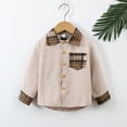 thumbnail image 2 of PINQI Baby Fashion Snowsuit Kids Toddler Girls Boys Autumn Pocket Winter Plaid Cotton Long Sleeve Coat Jacket Clothes with Pockets, 2 of 8
