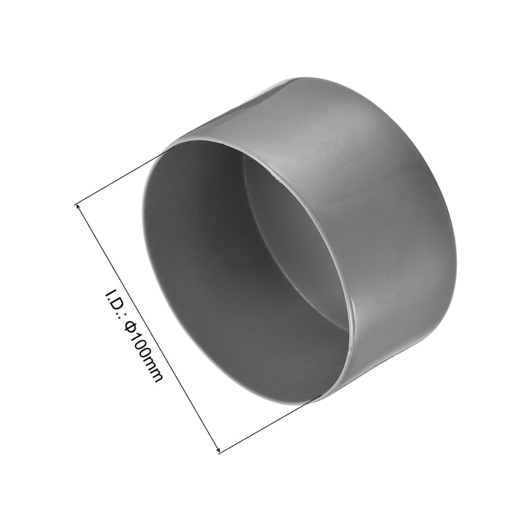 Uxcell Rubber End Caps – 100mm (4") ID Vinyl Round Tube Bolt Cover Screw Thread Protectors – Black, Flexible