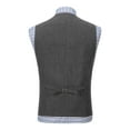 thumbnail image 3 of Men's Tweed Suit Vest Western Herringbone Wool Suit Vintage Button Down Notch Lapel Waistcoat Thick Tweed Coat For Groomsman, 3 of 4