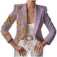 thumbnail image 1 of Trajes para mujer Blazer CardiganButtons Chaqueta de manga larga Bolsillos estampados Abrigo de oficina Chaquetas de punto Traje Prendas de abrigo Top Odeerbi ODB-3, 1 of 5