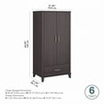 thumbnail image 2 of Somerset Tall Storage Cabinet with Doors in Storm Gray - Engineered Wood, 2 of 9