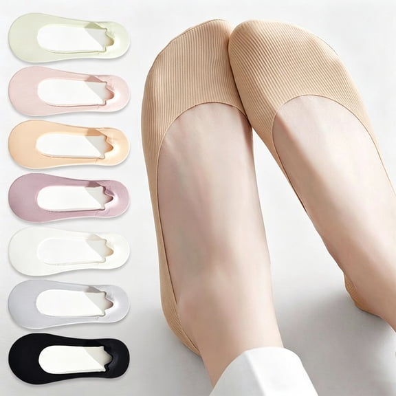 Dresfit 5 Pairs No Show Socks Womens,2026 Non Slip Low Cut Thin Silky Dress Footies Liner Invisible Socks Flats Loafers Sneakers Black