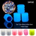 thumbnail image 3 of Pack of 4 Universal Car structure; not easy Tire Valve Cap Luminous Plastic Wheel Rim Glowing Cover Automobile Replacement Blue, 3 of 8