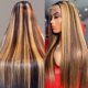 thumbnail image 1 of Peluca Lemoda 613 Highlight, cabello humano virgen, 30 pulgadas de densidad, 12 A., 1 of 4