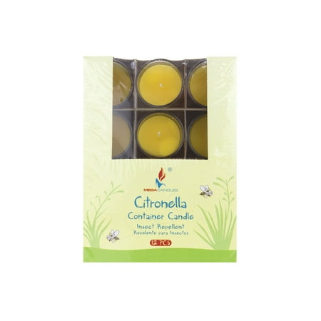 Mega Candles 12 pcs Citronella Votive Glass Container Candle | Hand Poured Wax 12 Hours Candle | For Outdoor Camping BBQ Party Usage | Excellent in Repelling Insects and Bugs