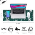 thumbnail image 5 of Long Mouse Pads for Desk,Green Christmas Snowflake Pattern Desk Mats on Top Of Desks, Desk Mouse Pad Extra Large with 3mm Non-Slip Base and Stitched Edge for Gaming,Office,Work,Home 31.5x11.8in, 5 of 5