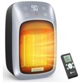 thumbnail image 1 of Calefactor eléctrico Brightown 800W con control remoto, luz LED y temporizador para interiores, 1 of 8