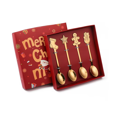 thumbnail image 4 of Christmas Gift Stainless Steel Spoon Fork Set Elk Christmas Tree Decoration Dessert Spoon Fruit Fork Coffee Spoon Tableware Set, 4 of 4