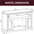 thumbnail image 4 of Cambridge Sorrento 47'' Electric Fireplace with Log Insert | Multi-Color Flame | For Rooms up to 210 Sq.Ft. | TV Stand | Remote | Cherry Mantel | Adjustable Heat Settings | Timer, 4 of 6