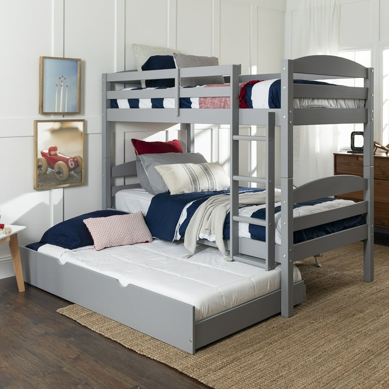 Manor Park Transitional Twin over Twin Bunk Bed Frame with Trundle