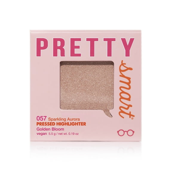 Pretty Smart Sparkling Aurora Pressed Highlighter , Golden Bloom, 5.5g