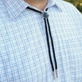thumbnail image 3 of Harry Potter Ravenclaw Plaid Sigil Western Southwest Cowboy Necktie Bow Bolo Tie, 3 of 4