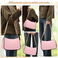 thumbnail image 5 of Ryvnso Solid Pink Womens Chain Shoulder Bag Tote Handbags Clutch Hobo Purse with Zipper for Travel, 5 of 7