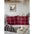 thumbnail image 2 of Outdoor Pillows Waterproof, Red Checkered Throw Pillows with Inserts Included, Farmhouse Buffalo Plaid Modern Indoor Outdoor Decorative Lumbar Pillow for Bed/Couch/Patio 16"x16", 2Pcs, 2 of 8