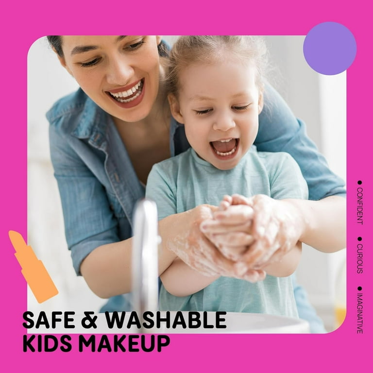  Tomons Kids Makeup Kit for Girls Princess Real Washable  Cosmetic Pretend Play Toys with Mirror - Safety Tested- Non Toxic : Toys &  Games
