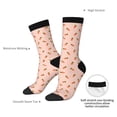 thumbnail image 4 of Yiaed orange carrot on a gingham Print Great elasticity Crew Socks Sports socks for Men and Women, 4 of 6