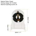 thumbnail image 2 of Unique Bargains Support de Lampe T8 Base G13 Douille de Lampe Non Shuntée Tube Fluorescent LED Blanc Noir 8 Pack, 2 of 4
