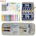 thumbnail image 1 of 36 Styles Crochet Hooks Set Knitting With Yarn Weave Knitting Needles Hook Kit Sewing Tools Gauge Scissors Knit with Storage Bag, 1 of 7