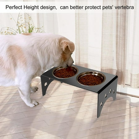 Dilwe Elevated Acrylic Stand 2 Bowls Raised Pet Feeder For Cats And Dilwe Elevated Acrylic Stand 2 Bowls Raised Pet Feeder For Cats And Dogs Food Water Twin