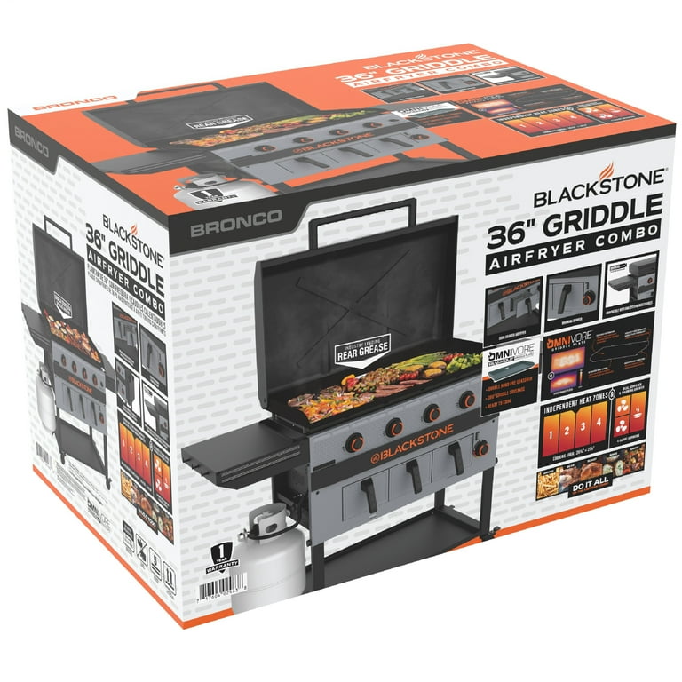 Blackstone Bronco Outdoor Combo Griddle with Air Fryer, 4-Burner