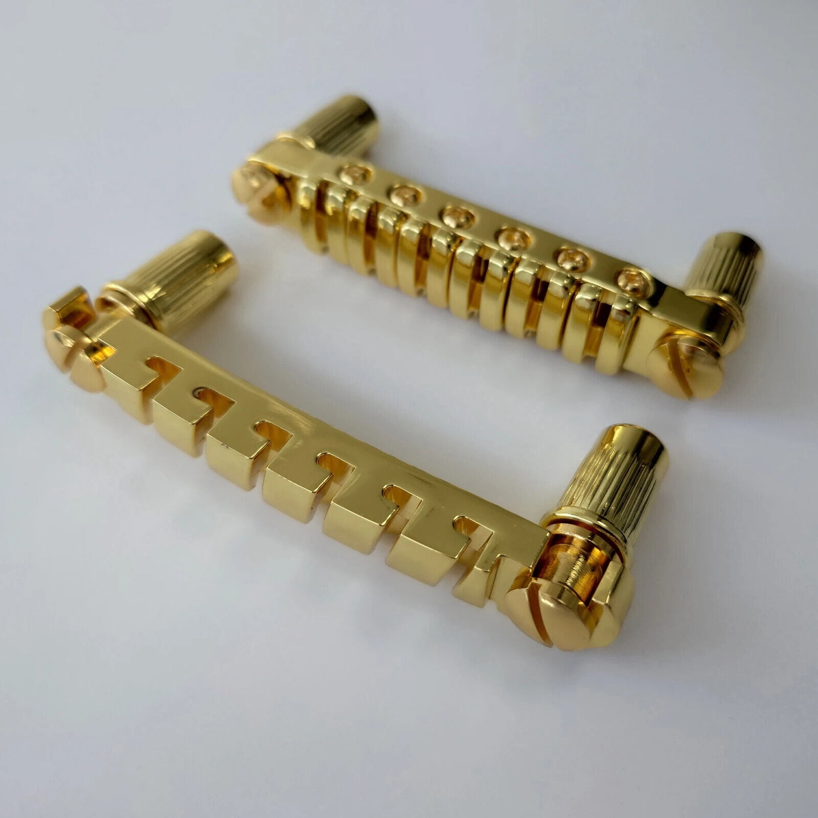 1 Set Tune-O-Matic Electric Guitar Bridge And Tailpiece Gold Black Chrome